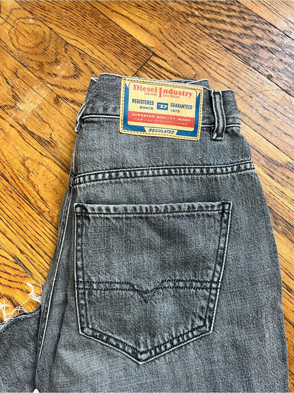 Diesel Women Straight Leg Jeans — Washed Gray